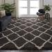 Brown/Gray 60 x 2 in Area Rug - House of Hampton® Schmit Geometric Shag Charcoal Gray/Beige Area Rug Polyester | 60 W x 2 D in | Wayfair