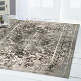 Blue 63 x 1 in Area Rug - Nicole Miller New York Patio Sofia Ivy Distressed Indoor/Outdoor Area Rug, Grey/Polypropylene | 63 W x 1 D in | Wayfair