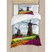 Ambesonne Windmill Bedding Plants of Netherlands Farm Country Heritage Historical Architecture Duvet Cover Set Microfiber | Twin | Wayfair