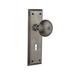Nostalgic Warehouse New York Plate w/ Decorative Keyhole & New York Door Knob Brass in Gray | 7 H x 2.25 W x 2.487 D in | Wayfair 704546