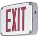 Progress Lighting Polycarbonate LED Exit Sign Polycarbonate in Gray/White | 8.5 H x 12.5 W x 2.5 D in | Wayfair PEWLE-DR-30