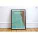 OurPoster.com 'Chicago City Map' Graphic Art Print Poster in Nature Paper in Blue/Brown | 17 H x 11 W x 0.05 D in | Wayfair OP-ORDA09EN