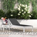 Wade Logan® Shore Aluminum Outdoor Chaise & Side Table Metal | 36 H x 25 W x 76 D in | Wayfair ORNE3668 41988413