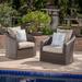 Red Barrel Studio® Dierdre Swivel Patio Chair w/ Cushions Wicker/Rattan in Gray | 31 H x 32.5 W x 31.25 D in | Wayfair RDBT6111 42663587