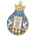 The Holiday Aisle® Pomegranate Home Blessing Holiday Shaped Ornament Crystal in Blue/Brown/Yellow | 5 H x 3.75 W x 1 D in | Wayfair