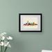 Trademark Fine Art "Oklahoma City Skyline" by Michael Tompsett Matted Framed Graphic Art Canvas | 11 H x 14 W x 0.5 D in | Wayfair MT0429-B1114MF