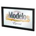 Trademark Global Modelo Framed Logo Accent Mirror Wood in Brown | 15 H x 27 W x 0.75 D in | Wayfair MOD1500
