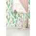 Redwood Rover Declan Removable Watercolor Cactus Flowers 6.25' L x 25" W Peel & Stick Wallpaper Roll Vinyl in Green/White | 25 W in | Wayfair