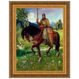 Vault W Artwork Parsifal in Quest of The Holy Grail 1912' Framed Oil Painting Print on Canvas Canvas, in Brown/Green | Wayfair DA5081