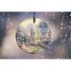 Trend Setters Thomas Kinkade Art Night Before Christmas StarFire Prints Holiday Shaped Ornament in Gray | 3.5 H x 3.5 W x 0.25 D in | Wayfair