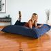 Latitude Run® 5.5 Foot Pillow Saxx Bean Bag Pillow - Premium Chenille Polyester/Fade Resistant in Blue | 15 H x 44 W x 64 D in | Wayfair