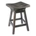 Loon Peak® Burnside Swivel Solid Wood 24" Counter Stool Wood in Black | 24 H x 16 W x 16 D in | Wayfair 66590665CC484E7DBA78FE1D718412F3