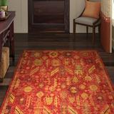 Red 94 x 0.5 in Area Rug - World Menagerie Woodring Persian Area Rug Polyester/Polypropylene | 94 W x 0.5 D in | Wayfair