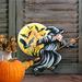 The Holiday Aisle® Fall Decor Halloween Witch Wooden Hanging Figurine Wood Door Hanger Wall Decor Wood in Brown | 24 H x 18 W x 1 D in | Wayfair