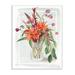 Charlton Home® 'Summer Wildflower Bouquet in a Mason Jar' Watercolor Painting Print Wood in Brown | 15 H x 10 W x 0.5 D in | Wayfair