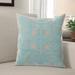 World Menagerie Lamoureux Linen Pillow Cover in Gray/Blue | 18 H x 18 W x 1 D in | Wayfair AE296346512145CAA183FE28BDF554E2