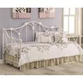 August Grove® Efren Metal Twin Daybed Metal in White | 46.5 H x 40.5 W x 79.75 D in | Wayfair D26ECFC55A8F4049B76DA9B5A6104BEA