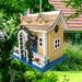 Home Bazaar Hatchling Series Park Villa 10 in x 7 in x 7 in Birdhouse Wood in Brown/Yellow | 10 H x 7 W x 7 D in | Wayfair HB-6020AS