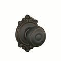 Schlage Georgian Single Cylinder Interior Knob Set (Exterior Portion Sold Separately) in Brown | 8.1 H x 4.4 W x 3.7 D in | Wayfair F59GEO716BRK