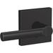 Schlage Custom Broadway Hall-Closet & Bed-Bath Lever w/ Collins Trim in Black | 2.9 H x 5.3 W x 2.35 D in | Wayfair FC21 BRW 622 COL