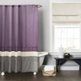 Mia Purple/Gray Shower Curtain 72x72 - Lush Decor C11720Q13