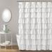 Ruffle Shower Curtain White 72x72 - Lush Decor U19211P11