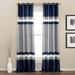 Alexander Stripe Room Darkening Window Panel Navy Set 52x84 - Half Moon C36136P15-000