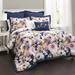 Floral Watercolor Comforter Blue 7Pc Set King - Lush Decor 16T000749