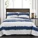 Jane Shibori Quilt Navy 3pc Set Full/ Queen - Lush Decor 16T002706