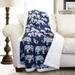 Elephant Parade Throw Navy Sherpa - Lush Decor C37454P15-000