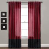 Milione Fiori Red/Black Window Curtain Set 42x84 - Lush Decor A00752Q12