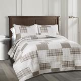 Greenville Quilt Taupe 3Pc Set Full/ Queen - Lush Decor 16T003166