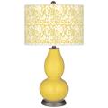 Lemon Zest Gardenia Double Gourd Table Lamp