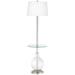 Color Plus Ovo 59" Clear Glass Fillable Tray Table Floor Lamp