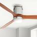 52" Casa Windspun Walnut Nickel LED DC Hugger Ceiling Fan with Remote