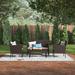 Andover Mills™ Knopf 4 Piece Rattan Sofa Seating Group w/ Cushions Synthetic Wicker/All - Weather Wicker/Wicker/Rattan in Brown | Outdoor Furniture | Wayfair