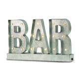 Williston Forge Bar LED Marquee Sign, Metal in Gray | 12 H x 20 W x 3.5 D in | Wayfair 749E5024528E4C3FA03628DE29B6E1D2