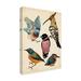 Charlton Home® 'Bird Collection I' Acrylic Painting Print on Wrapped Canvas in Blue/Brown/Gray | 24 H x 18 W x 2 D in | Wayfair