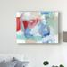 Ebern Designs 'Roundabout I' Acrylic Painting Print on Wrapped Canvas in Blue/Pink/Red | 18 H x 24 W x 2 D in | Wayfair