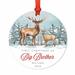 The Holiday Aisle® Personalized First Christmas as Big Brother Ball Ornament Metal in Blue/White | 3.5 H x 3.5 W in | Wayfair