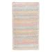 White 136 x 0.75 in Indoor Area Rug - Harriet Bee Seltzer Braided Green/Orange/Yellow Area Rug Wool | 136 W x 0.75 D in | Wayfair