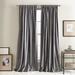 DKNY Modern Knotted Solid Room Darkening Rod Pocket Curtain Panels Velvet/Cotton Blend in Gray | 108 H in | Wayfair WED111173L08