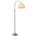 Winston Porter Regine Arched Floor Lamp Metal in Brown/Gray/White | 13.25 W x 21.75 D in | Wayfair EE60018A07B24BA598E9776FD484104A