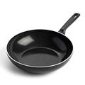 GreenPan Memphis Healthy Ceramic Non-Stick 28cm/3.6 Litre Wok Pan, PFAS Free, Induction, Black