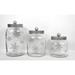 The Holiday Aisle® Snowflake Glass 3 Piece Kitchen Canister Set Glass | 12 H x 7 W x 7 D in | Wayfair E11F9A55BC0A4339922F515335AC905F