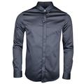 Armani Exchange Men's Smart Stretch Satin Casual Shirt, Black (Black 1200), Medium