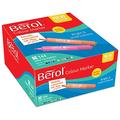 Berol Felt Tip Colouring Markers | Bullet Point (2.0mm) | Assorted Colours with Washable Ink | Class Pack of 144 Pens