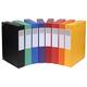 Exacompta - Ref 14000H - Cartobox Pressboard Filing Box - 25 x 33cm, Suitable for A4 Documents, Elastic Straps on 2 Corners, 40mm Spine, FSC-Certified - Assorted Colours (Pack of 10)