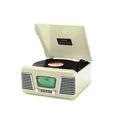 Steepletone Roxy 1 Record Player - Retro Style Turntable, MW/FM Radio & MP3 Playback - Cream Model by Steepletone