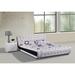 Rosdorf Park Cuvier Tufted Platform Bed Upholstered/Faux leather in White/Black | 28.5 H x 83.5 W x 102 D in | Wayfair